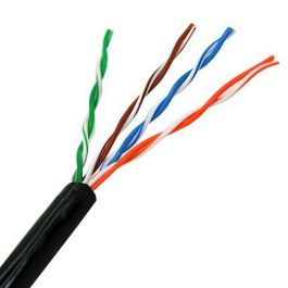 AISENS - BOBINA CABLE DE RED EXTERIOR IMPERMEABLE RJ45 CAT.5E UTP RÍGIDO AWG24, NEGRO, 305M Precio: 52.78999979. SKU: B17MMQPRYM