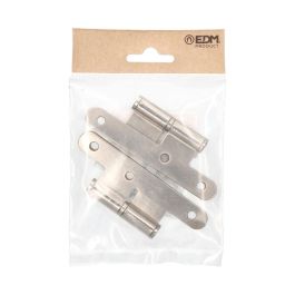 Edm Pernio sin remate PN04 derecha 100x58mm níquel satinado, 2 unidades Edm Pernio sin remate PN04 derecha 100x58mm níquel satinado, 2 unidades