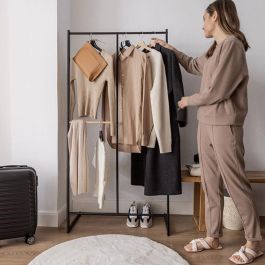 Newlux Perchero Burro Hangy One Negro hasta 15 kg Medida 80 x 40 x 160 cm