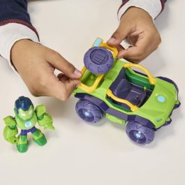 Hasbro HASG14725P0 Figura de Iron Hulk con Vehículo Blindado Bolide, Marvel Iron Man y sus Amigos, Juguete para Niños a partir de 3 Años