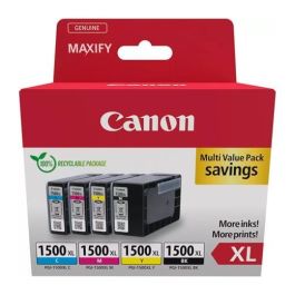 Canon Tinta Ecopack Bk+C-M-Y Pack 4XL PGI-1500XL Cuatricolor para Maxify IB 4050-4150, MB 5150-5155-5350-5450 Precio: 66.50000038. SKU: B12R8D7DMH