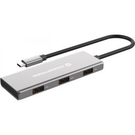 Conceptronic HUBBIES17G Hub USB 3.2 Gen 2 de 7 Puertos (4x USB-C, 3x USB-A) hasta 10 Gbps con Power Delivery 100W