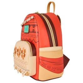 Loungefly Mochila Mini Vaiana Moana Disney de Piel Sintética 26cm con Conchas Auténticas y Detalles Bordados
