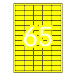 Etiquetas Adh.Impr.Apli A4 Color Amarillo Fluor C.Rectos Pack De 20H 38,1X21,2 Mm 1300 Uds.(15074) Precio: 12.89000053. SKU: S8401016