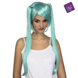 Peluca larga azul manga 155 g Peluca larga azul manga 155 g