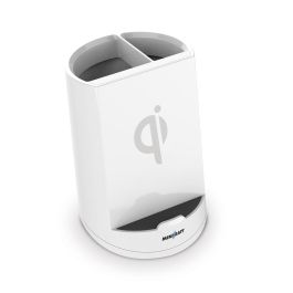 Mnibatt Cargador Inalámbrico Qi De Sobremesa Color Blanco - Diseño De Lapicero - Dos Bobinas De Inducción De 10 W Precio: 29.94999986. SKU: S8413397