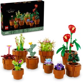 LEGO 10329 Plantas Diminutas Icons: Set de Construcción Adorno Floral para Adultos, 9 Especies Exóticas Sin Mantenimiento