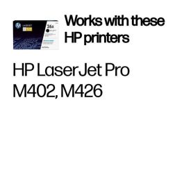 Hp Toner Negro Laserjet Pro M402Dn - M402N- M402D - M426Dw - M426Fdn - M426Fdw - 26X Precio: 240.79. SKU: S8409763