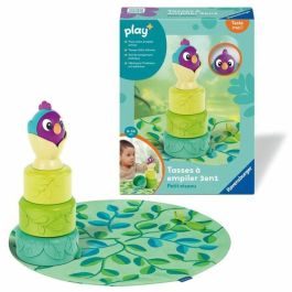 Ravensburger RAV12034007 PLAY + Vasos Apilables 3 en 1 Pajarito para Bebés, +6 Meses, Versión Francesa