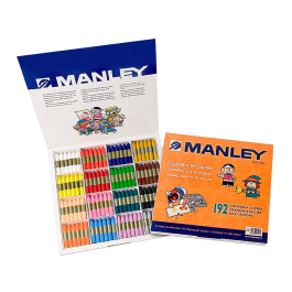 Manley Lápices de Cera School Pack 192 Unidades Colores Surtidos (16 Colores)