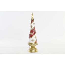 DKD Home Decor Figura de Navidad Árbol Moderna de Resina Rojo Blanco Dorado 10x35.5x10 cm Precio: 10.9263. SKU: B1E2NKNNEQ