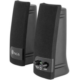 NGS SB 150 Altavoces para PC Estéreo 2W, Compactos con Protección Magnética, Jack Auriculares 3.5mm Frontal y Control de Volumen USB