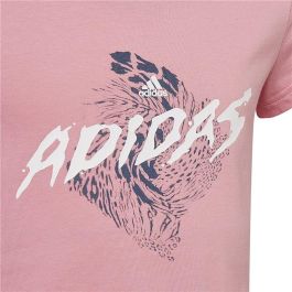Camiseta de Manga Corta Infantil Adidas HL1617 Rosa