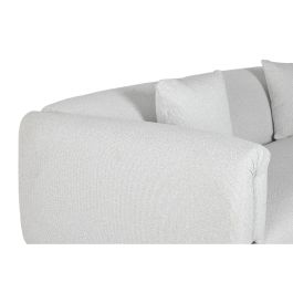 DKD Home Decor Sofá Scandi de Poliéster y MDF Gris Marrón 220 x 95 x 77 cm