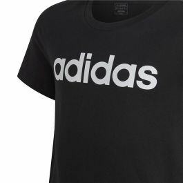 Camiseta de Manga Corta Infantil Adidas Essentils Logo Linear Negro