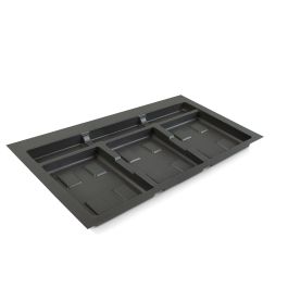 Emuca Base para contenedores de cajón cocina Recycle, 3 huecos, módulo 800mm, Plástico gris antracita Precio: 38.78999971. SKU: B1FH8KSGHD