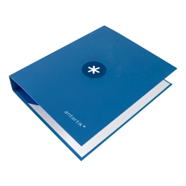 Antartik Carpeta 4 Anillas 40mm Mixtas A4 Forrada Color Azul Marino