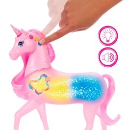 Barbie Jcp78 Unicornio con Luces y Sonidos para Niños +3 años, Galopa, Brilla y Deslumbra con Música