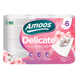 Amoos Papel Higienico Delicate 3 Capas Blanco Paquete 6 Rollos 20 Metros Precio: 3.88999996. SKU: B1FBY9W45Z