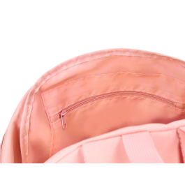 Liderpapel Mochila Core Rosa 15L con Compartimento Lateral Elástico para Botella, Diseño Ligero y Brazos Acolchados, Dimensiones 400x125x300 mm