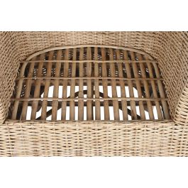 DKD Home Decor Sillón Bali Natural Ratán 64 x 86 x 67 cm Hecho a Mano con Cojín