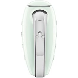 Smeg HMF01PGEU Batidora de Mano Verde - Varillas para Montar y Amasar - 9 Velocidades y Función Turbo