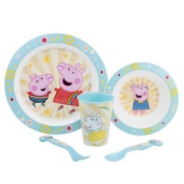 Set de plato, cuenco, vaso, cuchara y tenedor peppa core (apto para microondas) Set de plato, cuenco, vaso, cuchara y tenedor peppa core (apto para microondas)