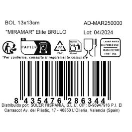 Inde Bol 13x13 cm Miramar Elite Brillo, Colección Mira Mar, 13x13x5 cm, 295 g (28 Unidades)