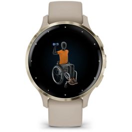 Garmin Venu 3S french gray/softgold Reloj Inteligente con GPS y Monitor de Actividad AMOLED Pantalla Táctil 1.2" Unisex Sumergible