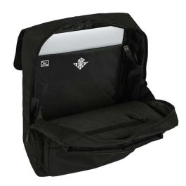 Safta Mochila con solapa portátil 13,3'' + USB Real Betis Balompié Premium Negra 29x39x12cm