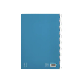 Liderpapel Cuaderno Espiral A4 Pautaguía Tapa Blanda 80 Hojas 75gr Cuadro Pautado 5mm Azul