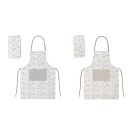 DKD Home Decor Delantal de Cocina Decorativo Glam Colección Paisley Cream Algodón y Poliéster Beige Blanco Set de 2 unidades 80 x 60 cm Precio: 10.89726. SKU: B19RCWXDMC