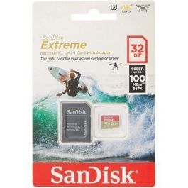 SanDisk SDSQXAF-032G-GN6AA Tarjeta de Memoria Extreme 32GB microSDHC UHS-I 100MB/s Clase 10 con Adaptador