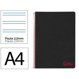 Cuaderno Espiral Liderpapel A4 Wonder Tapa Plastico 80H 90 gr Pauta Estrecha 2,5 mm Con Margen Color Negro Precio: 10.50000006. SKU: B15TP67EAW
