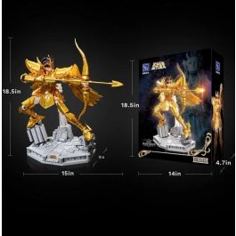 Pantasy Set de Construcción Saint Seiya Sagitario El Arquero Dorado - Figura Armadura Dorada Coleccionable 40 cm, 776 Piezas Pantasy Set de Construcción Saint Seiya Sagitario El Arquero Dorado - Figura Armadura Dorada Coleccionable 40 cm, 776 Piezas