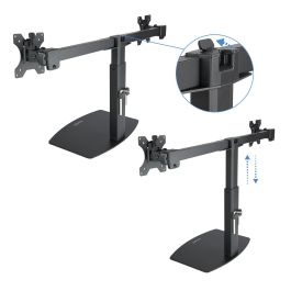 Soporte de Sobremesa para 2 Monitores TooQ DB1727TN-B/ Giratorio/ Inclinable/ hasta 6kg Soporte de Sobremesa para 2 Monitores TooQ DB1727TN-B/ Giratorio/ Inclinable/ hasta 6kg