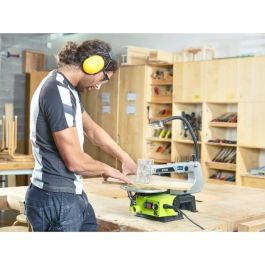 Ryobi Sierra de Calar de Sobremesa 125W, Hoja 127mm, Cuello de Cisne 405mm, Cambio Hoja Rápido, Marco Hierro Fundido