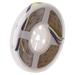Tira LED COB 20W/M IP20 RGB/Blanco Frío Rollo 5M Iluminación Lineal Uniforme Alta Densidad