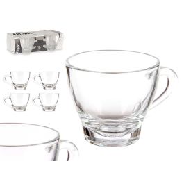Set 4 Tazas Vidrio Cafe Con Asa 80Ml Vivalto 19X6CM (24 Unidades) Precio: 41.50000041. SKU: B13LNHHJS2