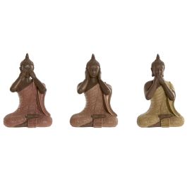 Figura Decorativa Home ESPRIT Naranja Coral Lima Resina Buda Oriental 9 x 6 x 13 cm (3 Unidades) Precio: 17.95000031. SKU: B1E49CYB9C