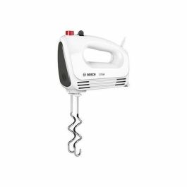 Bosch MFQ22100 Mezclador CleverMixx 375W, 4 velocidades + pulso, 2 látigos y 2 ganchos de masa de acero inox - Blanco/Plata