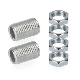 Edm Rosca y tuerca 15 mm con tuerca métrica 10/100, acero, metal