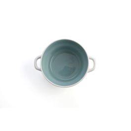 Quid Bol Cerámico Vita Bicolor 50 cL (6 Unidades) Decorado Apto Microondas Lavavajillas