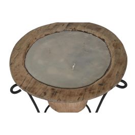 DKD Home Decor Indo 1c25 Velón Decorativo de Madera con Soporte de Hierro 45x45x95 cm DKD Home Decor Indo 1c25 Velón Decorativo de Madera con Soporte de Hierro 45x45x95 cm