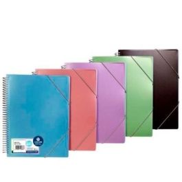 Carchivo Carpeta Metal con Espiral PP, 30 Fundas A4, Cierre con Gomas, Colores Metálicos Surtidos Precio: 6.89000015. SKU: B1HA6BSS89