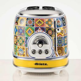 Ariete 155 Tostador Positano 2 Ranuras con 6 Niveles de Tueste, Funciones Descongelar y Recalentar, Bandeja Recogemigas