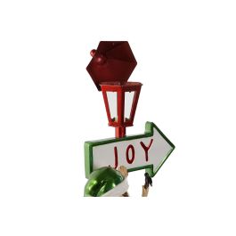 DKD Home Decor Figura Navidad Tradicional Farola elfo Multicolor Resina LED 28.5 x 81 x 35 cm