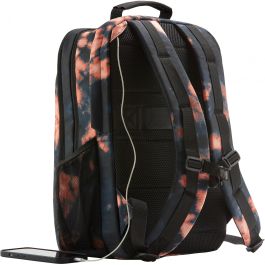 HP 7J593AA Mochila Campus XL para Portátiles hasta 16" Impermeable Negra y Naranja con Cremallera Acolchada y Candado 20L