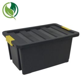 Caja Almacenamiento A.2000 Con Tapa 55 Litros De Pp 100% Reciclable Apilable Negra Precio: 26.49999946. SKU: B1CVDSHGNC