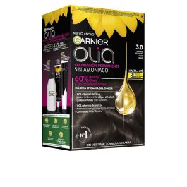 Garnier OLIA Coloración Permanente Sin Amoniaco #3.0 Negro Natural, 1 Unidad